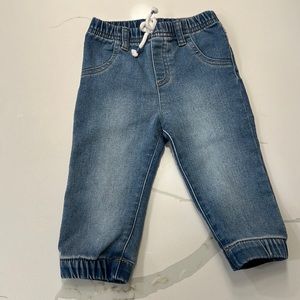Cat and jack toddler boy jogger style blue jeans size 12 month
